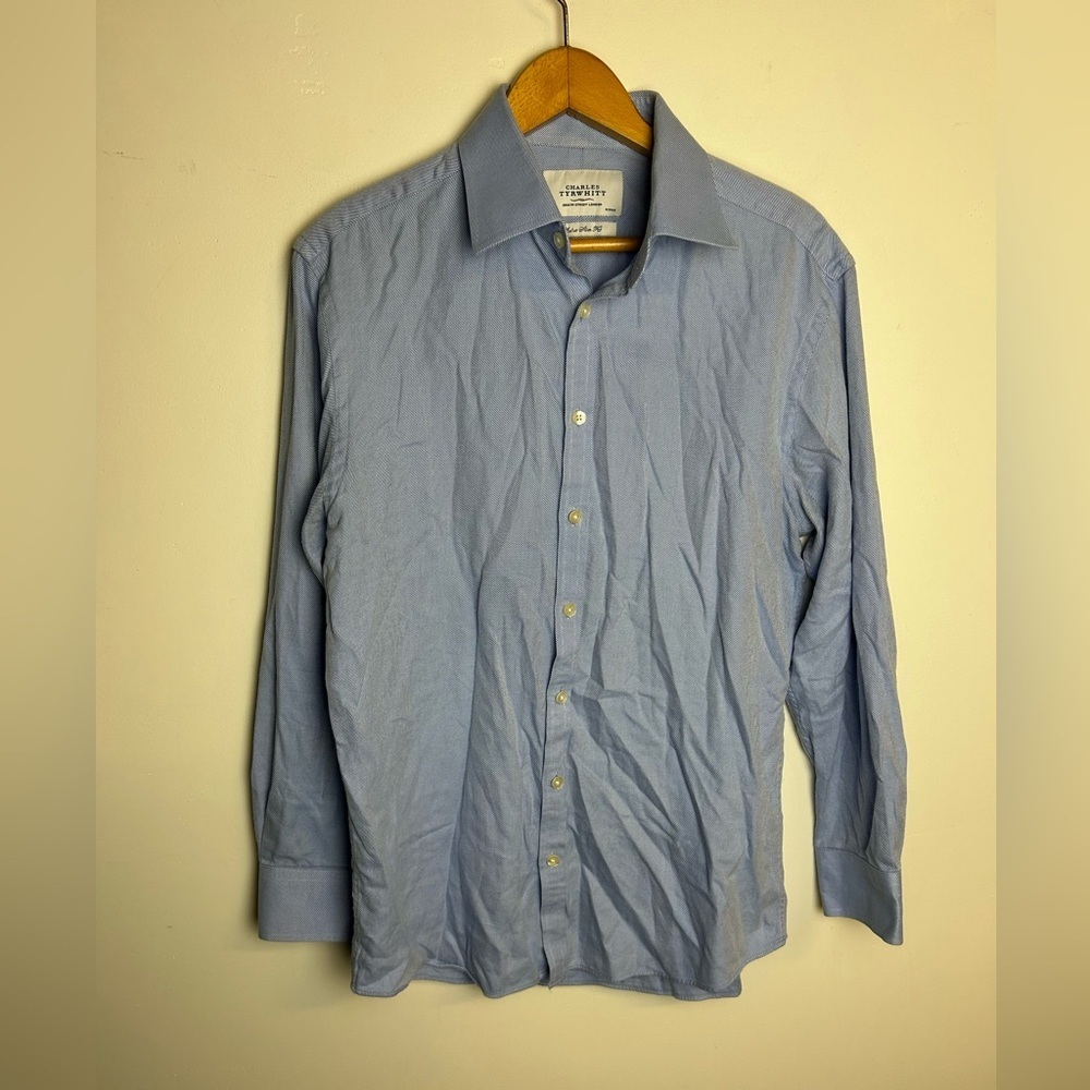 Charles Tyrwhitt Extra Slim Fit Dress Shirt long Sleeve button down Size 16-33in